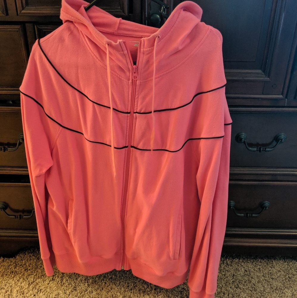 Women's Mra Sport sweater, hooded. Pink 1X